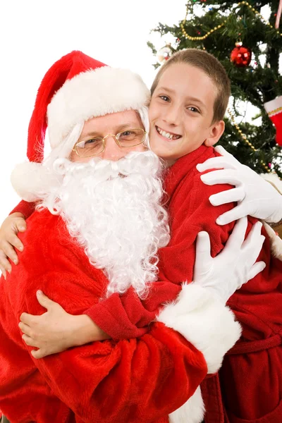 Grande abbraccio per Babbo Natale — Foto Stock