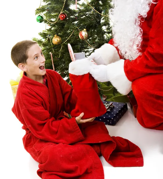 Christmas Stocking from Santa — Stock Photo, Image