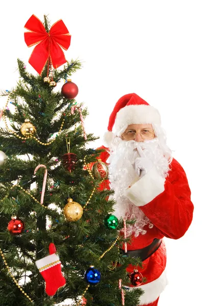 Santa Claus Shhhhhh — Stock Photo, Image