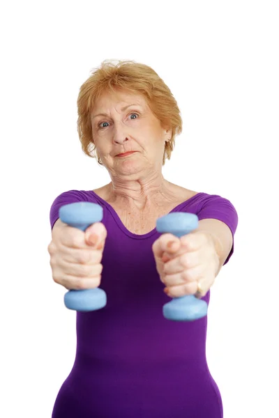 Senior Workout - Skeptical — Stock Photo, Image