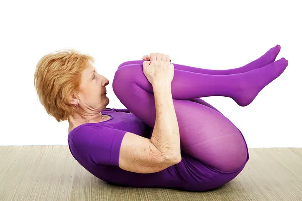 Senior Yoga - Suppine — Stock Photo, Image