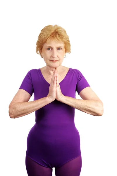 Senior yoga - rustige — Stockfoto
