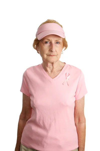 Sério sobre o câncer de mama — Fotografia de Stock