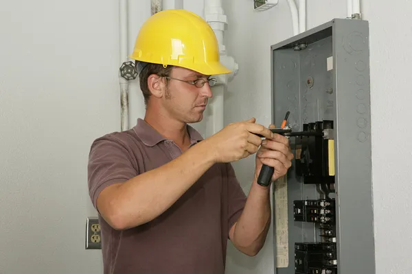Electrician Industrial Panel — Stock Photo, Image