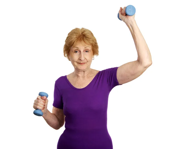 Seniorentraining - Fitness-Spaß lizenzfreie Stockfotos