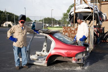 Workers Taking Smoke Break clipart