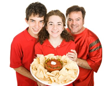 Sports Fans with Chips clipart