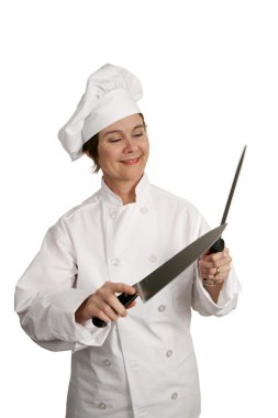 Knife Sharpening Demonstration clipart