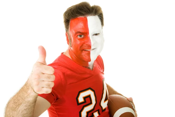 Painted Sports Fan Thumbsup — Stock Photo, Image