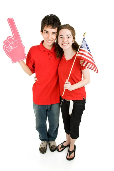 Teen Couple - Loyal Supporters — Stock Photo, Image