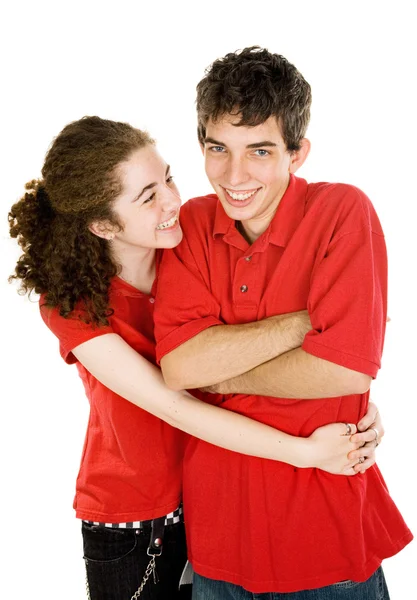 Teen Couple - Tickle Fight — Stock Photo, Image