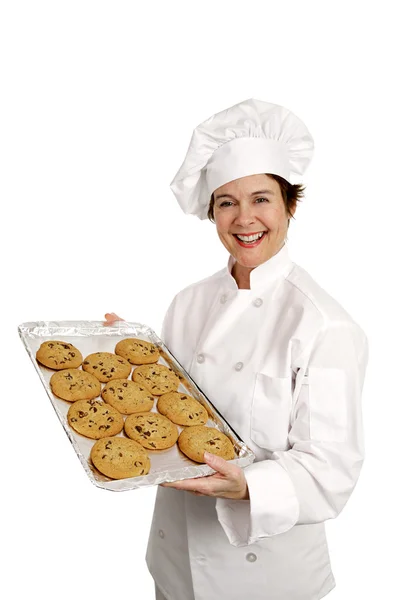 Vrolijke bakkerij chef-kok — Stockfoto