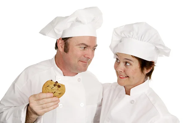 Chef adora biscoito — Fotografia de Stock