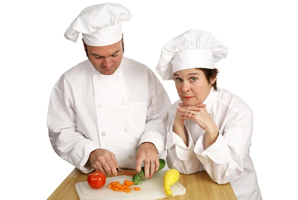 Chef School - Stern Instructor — Stock Photo, Image