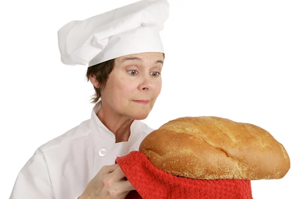 Chef Series - Admiring Bread — Stock Photo, Image
