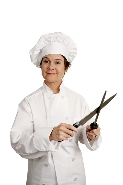 Chef-kok scherp en klaar — Stockfoto