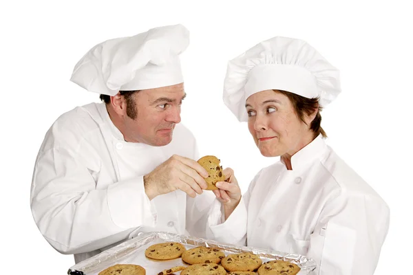 Chefs Fight for Cookie — Stock Photo, Image