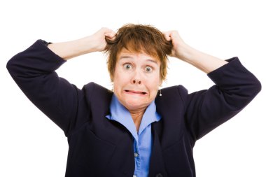 Business Woman - Frustration clipart