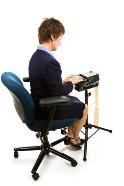 Stenographer Working clipart