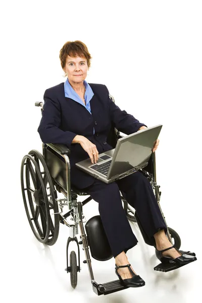 Femme d'affaires handicapée - Grave — Photo