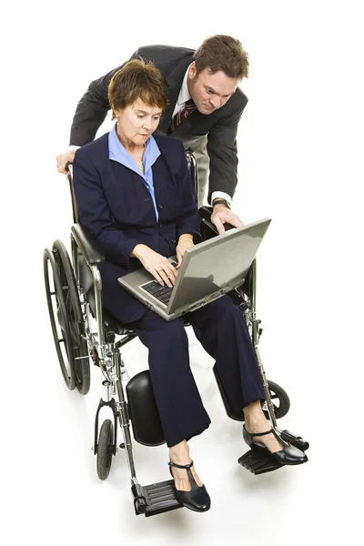 Niepełnosprawnych interesu i kolega — Zdjęcie stockowe