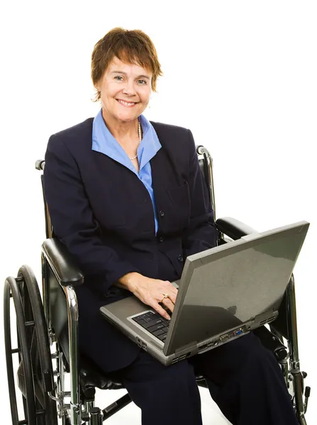 Amichevole donna d'affari disabili — Foto Stock