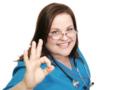 Enthusiastic Nurse - AOkay clipart