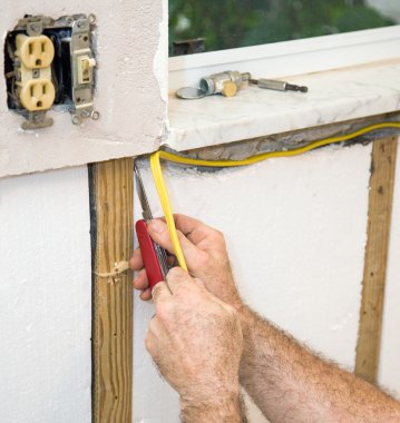 Installing Electric Wiring clipart