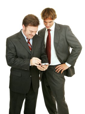 Businessmen Play Electronic Games clipart