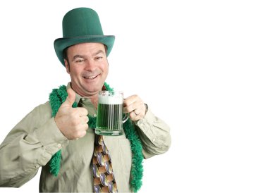 St Paddy's Day Drunk with Copyspace clipart