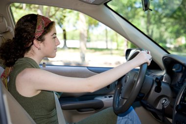 Teen Behind the Wheel clipart