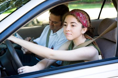 Teen Driver on the Road clipart