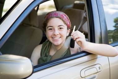 Teen Driver with Car Keys clipart