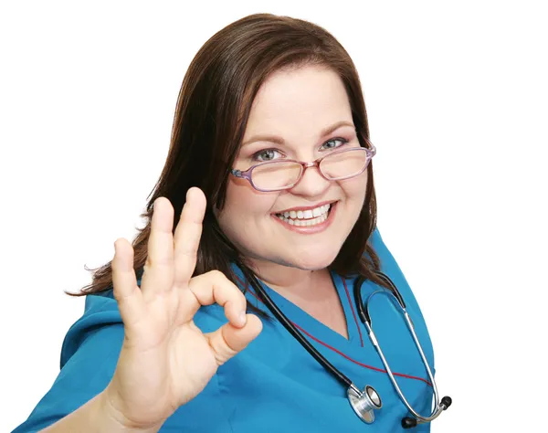 Entusiastiska sjuksköterska - aokay — Stockfoto