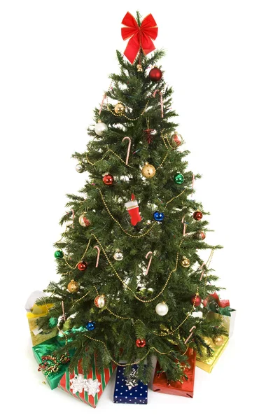 stock image Christmas Tree with Gifts Isolated