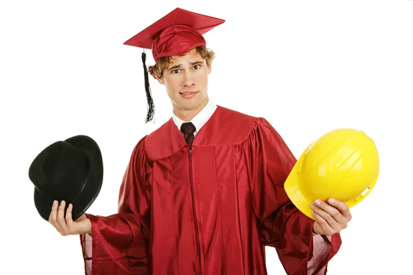 Graduado - Confuso por escolhas de carreira — Fotografia de Stock