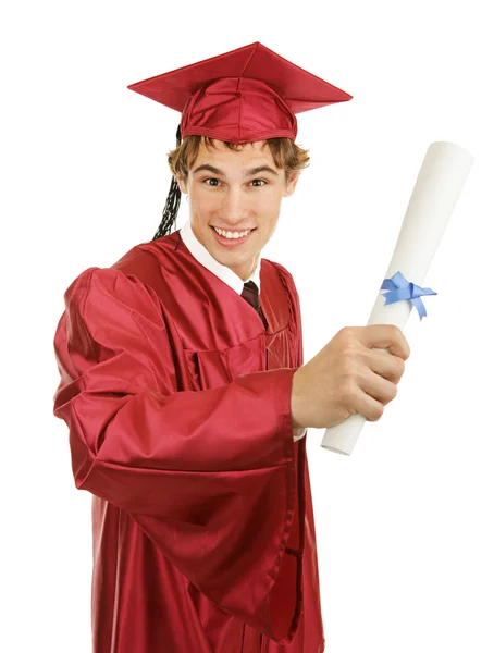 Graduado com diploma — Fotografia de Stock