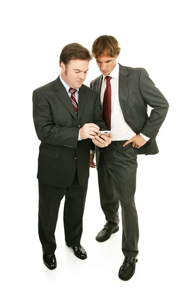 Менторська серія - Businessmen & PDA — стокове фото