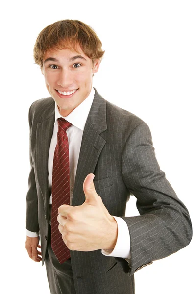 Молодой бизнесмен Thumbs-up — стоковое фото