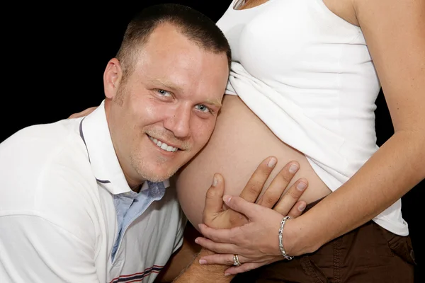 Loving Expectant Dad — Stock Photo, Image