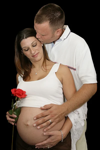 Zwangere & verliefd — Stockfoto