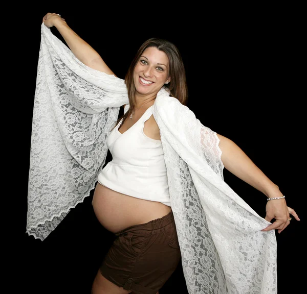 孕妇和快乐 — 图库照片