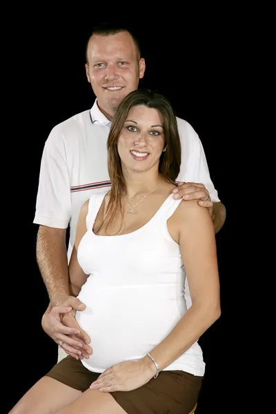 Jovens pais expectantes — Fotografia de Stock