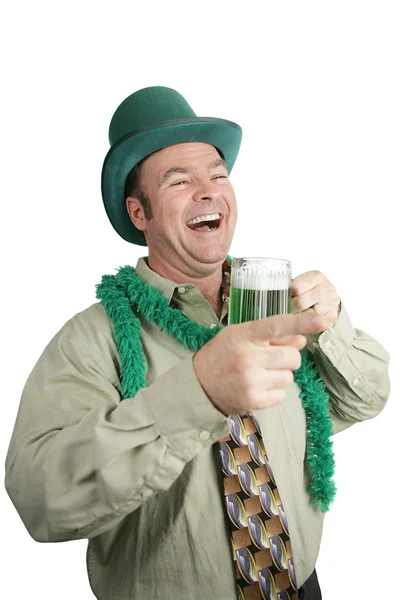 St Paddy's Day pijany śmiech — Zdjęcie stockowe