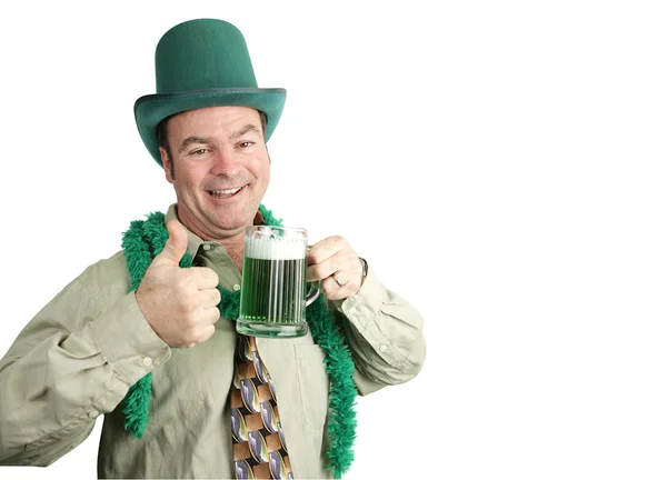 St Paddy's Day Drunk with Copyspace Royalty Free Stock Photos