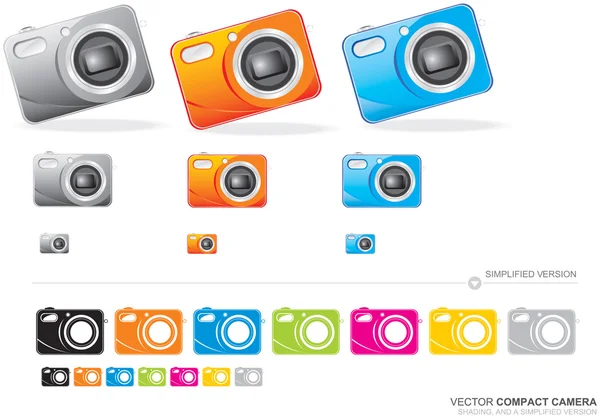 Vector Compact Camera — Stock Vector