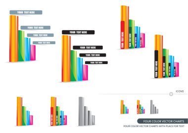 Four Color Vector Charts clipart