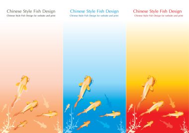 Vector Chinese Style Fish Design clipart