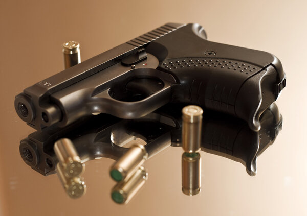 Pistol with cartridges 2