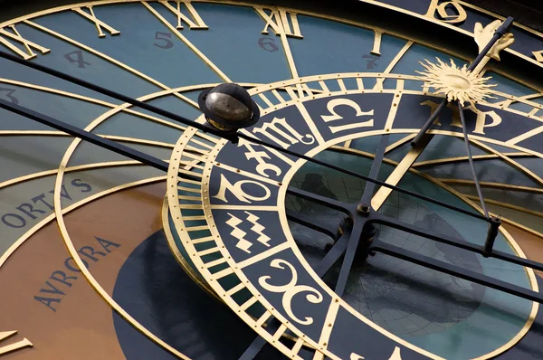 Velho relógio astronômico em Praga (orloj ) — Fotografia de Stock